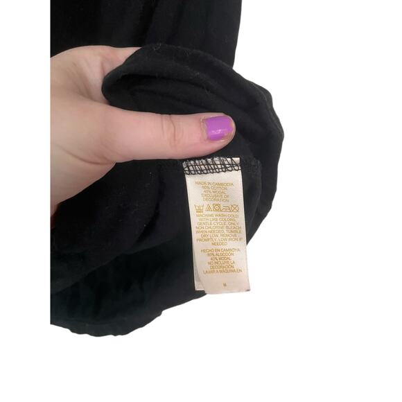 Kate Spade New York Eat Cake for Breakfast Black Sleep Shirt Size Medium - Picture 3 of 5